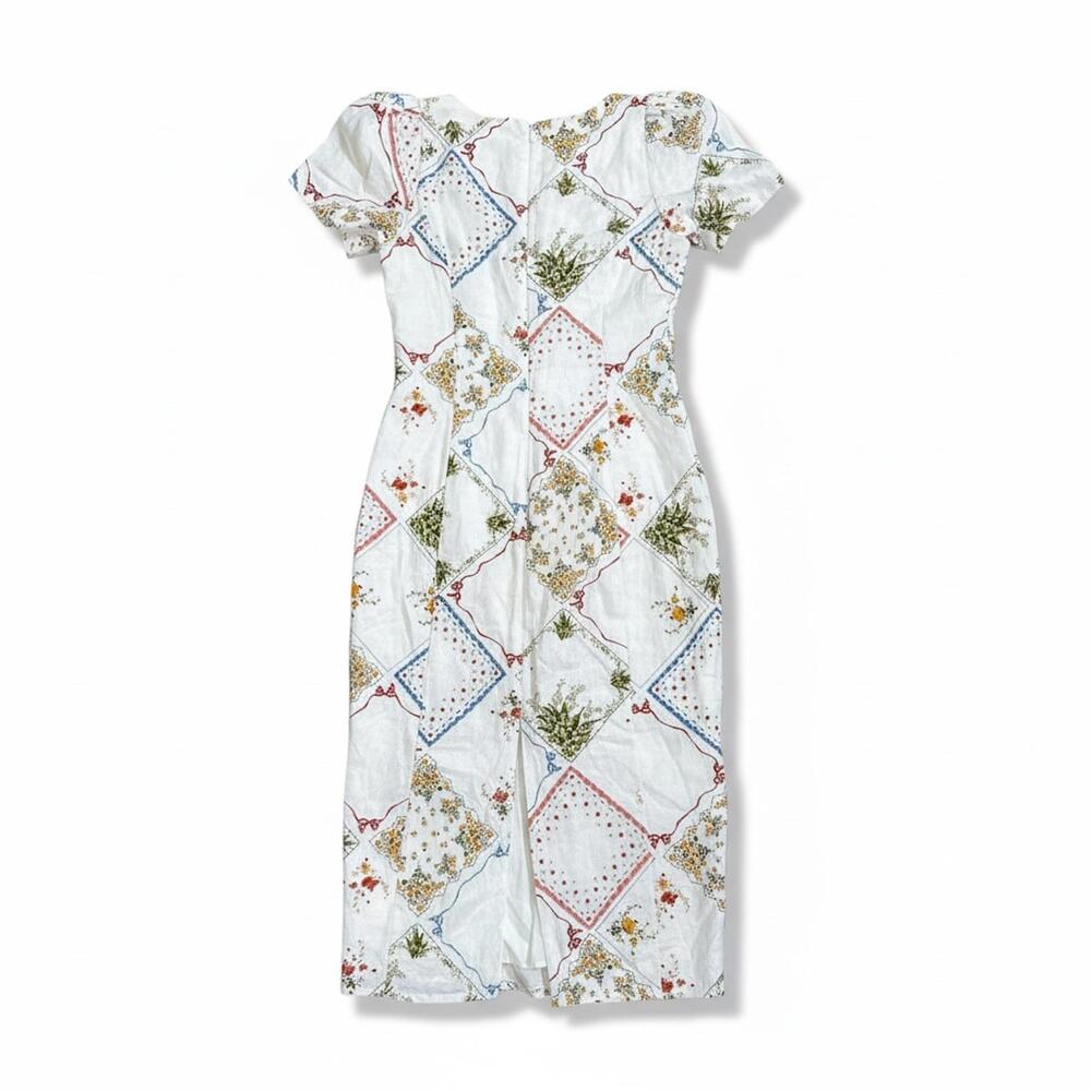 Reformation Pierce Linen Dress Sz 8 Midi 100% Linen $228 - Picture 3 of 5